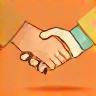Handshake icon representing Client-Focused approach